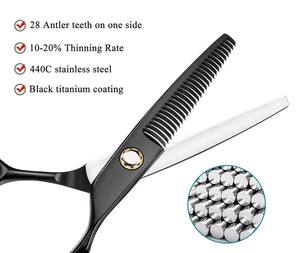 Tijeras de Entresacar Profesionales de Acero Inoxidable con Dientes Afilados para Barbero, Herramienta Ligera y Ecológica para Estilismo en Salón - Product Image 5