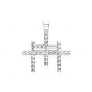 Bijoux personnalisés en or blanc fabriqués en diamants cultivés en laboratoire avec une clarté VVS améliorée - Product Image 2