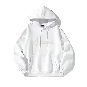 2025 Unisex Casual Sudadera con capucha de gran tamaño peso pesado hombro caído ropa deportiva nuevo Color sólido en blanco para hombres ropa de calle de invierno - Product Image 2