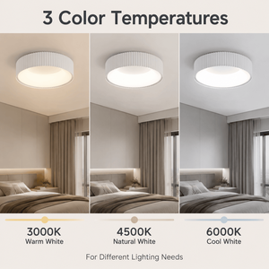 Modern Round Acrylic Iron Dimmable LED Surface Mount <b>Ceiling</b> <b>Light</b> With <b>Remote</b> <b>Control</b> For Bedroom And Living Room 52W - Product Image 3
