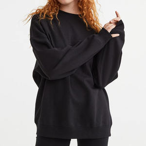 Sudadera de Cuello Redondo de Manga Larga de Invierno de Felpa de Algodón de Primera Calidad para Damas, Chicas Adultas, Sudadera con Logotipo Personalizado - Product Image 1