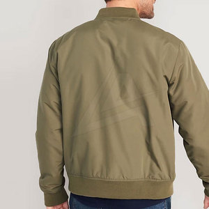 Best Selling <b>Men's</b> Custom Made Canvas <b>Bomber</b> <b>Jacket</b> Breathable with Long Sleeves and Stand Collar Fashionable for Winter - Product Image 2