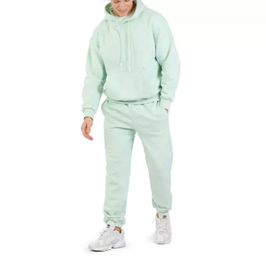 Vente en gros Nouvel arrivage de vêtements de sport Jogger à capuche gris vierge Premium Fitness Gym Hommes Survêtements et survêtements - Product Image 4