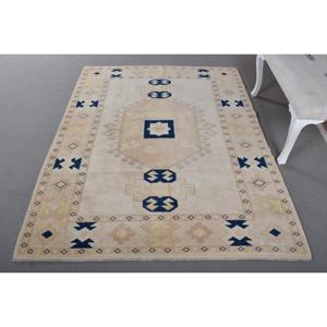 พรมขนาด 0.4x6.5 ฟุต, พรมตุรกีวินเทจ, พรมลายสัตว์สีเบจ - Product Image 1