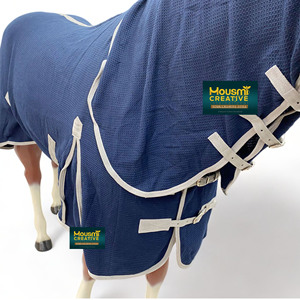 탑 노치 말 여름 의류 플라이 러그 벌집 면 메쉬 콤보 목 말 플라이 시트 안정적인 야외 파리 및 버그 보호 - Product Image 4