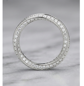 Anillo de Compromiso de Diamantes de Platino, Corte Brillante, Engaste de Garras, Diseño Elegante y Sencillo, Anillo de Boda, Brillo Intenso, Joyería Fina, Regalo - Product Image 4