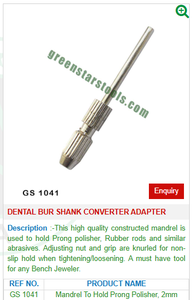 Adaptateur de convertisseur de tige de fraise dentaire GS 1041 pour outils de bijoux-outils de bijoux - Product Image 2