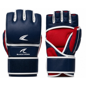 Guantes de MMA de Cuero, Medios Dedos, Cierre de Velcro, Verdes, para Adultos, Equipo de Entrenamiento de Artes Marciales - Product Image 5