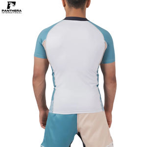 OEM diseño personalizado MMA BJJ manga corta y larga Raglan Flow Rashguard para hombres transpirable Logo BJJ camisa fabricante - Product Image 3
