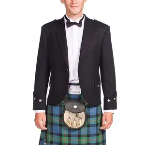 Handgemachte schottische Argyle Kilt Jacke innere Weste Hochzeits jacke Brust 34 "bis 54 Zoll Jacken mantel