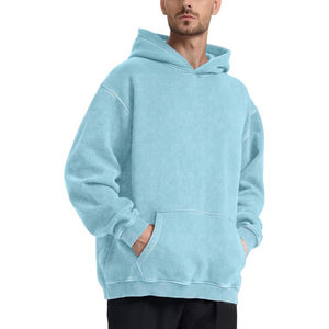 Sweat-shirt tendance et confortable personnalisable de haute qualité pour homme Service OEM Sweat à capuche vieilli - Product Image 5