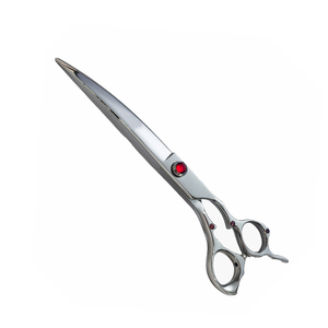 Tijeras para Peluquería Canina al por Mayor con Hojas Curvas Afiladas de Acero Inoxidable, Tijeras de Peluquería Canina con Diseño Elegante - Product Image 1