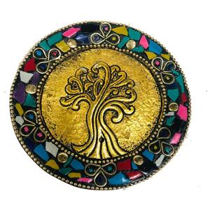 Quemador de incienso de Metal de diseño increíble, GC-IN-146 de trabajo de mosaico para decoración del hogar, uso disponible a precio de exportación desde la India - Product Image 1