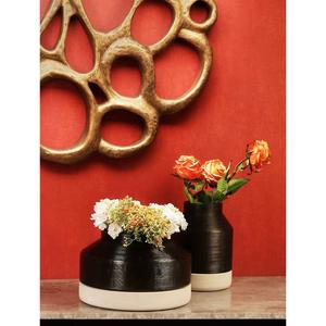 Artistic Sculptural Metal <b>Vase</b> for <b>Unique</b> Home Accent Decor and Statement Floral Styling with Modern Craftwork - Product Image 1