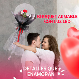 Bouquet di Rose Luminose con Luci LED per Decorazioni Natalizie e Palloncini per Feste - Product Image 2