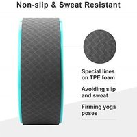 Yoga Wheel Roller Durable Fitness Prop Équilibre et Flexibilité Trainer pour Étirement, Poses, Backbends & Core Strength