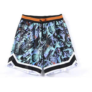 Pantalones cortos de entrenamiento físico para hombre Pantalones cortos de baloncesto Pantalones cortos de malla de poliéster con estampado de estrellas para hombre - Product Image 3