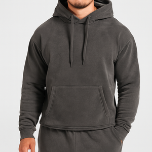 Sudadera con Capucha para Hombre, 500gsm, Lavado Ácido, Personalizable con Logotipo, Unisex, Talla Grande, Forro Polar, Transpirable, Resistente al Viento, para Otoño - Product Image 3