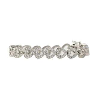 Bracelet de tennis en argent Cz, bracelet de tennis élégant, bracelet femme modèle diamant, bracelet de tennis unique, argent 925 carats - Product Image 1