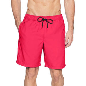 Pantalones cortos informales de nailon con cintura elástica de secado rápido para hombre, diseño de cintura media, ajuste clásico, estampado personalizado, impresión Digital OEM, liso - Product Image 2