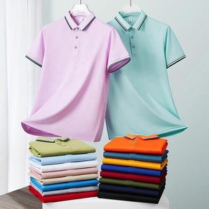 Chemise polo à manches courtes avec broderie imprimée, vente en gros de polos de golf unis, polos personnalisés pour hommes - Product Image 3