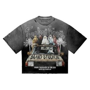 Camiseta Unisex Extra Grande de Algodón Ecológico con Logotipo Personalizado, Camiseta de Algodón Premium para Streetwear con Estampado Personalizado - Product Image 1