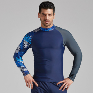 เสื้อแขนยาวสำหรับผู้ชาย220g BJJ Surf rash GUARD ออกแบบได้ตามต้องการเป็นมิตรต่อสิ่งแวดล้อมระดับนานาชาติ - Product Image 2