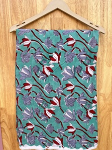 Comfortable Knitted Cotton Sanganeri Floral Block Printed Fabric Handmade Soft Fabric for Woman Clothing Wholesale - Product Image 6