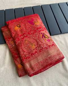 Unique Collection Pure Soft Banarasi Matka <strong>Silk</strong> <strong>Saree</strong> for Women Party Wedding Wear Luxury <strong>Saree</strong> With Zari Weaving <strong>Pallu</strong>