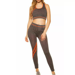 Services OEM Dernier Style Femmes Yoga Set Haute Qualité Conception Personnalisée Solide Avant Taille Élastique 2 Pièces Respirant Séchage Rapide - Product Image 1