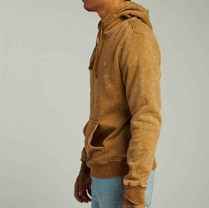 Último diseño lavado ácido 100% algodón peso pesado tela de alta calidad Streetwear transpirable en blanco pulóver sudaderas con capucha para hombres - Product Image 4