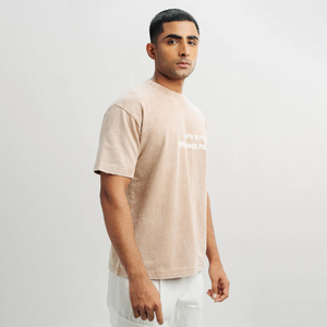 เสื้อยืดคอกลมผ้าฝ้าย100% โอเวอร์ไซส์สำหรับผู้ชายเสื้อยืดลำลองทรงโอเวอร์ไซส์ออกแบบโลโก้ได้ตามต้องการ - Product Image 3