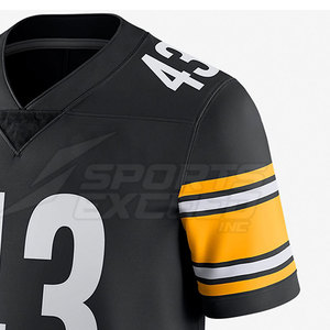 Jersey de Fútbol Americano con Diseño Personalizado Hecho en Pakistán, con Mangas Cortas, Transpirable, 100% Poliéster, Talla Personalizada - Product Image 4