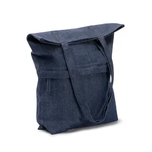 Borsa Shopper in Denim Riciclato Zovo, Borse Promozionali Sostenibili per Gadget - Product Image 1