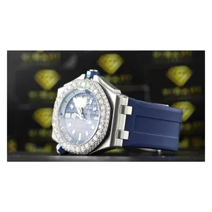 Meest Verkopende Nieuwe Design Full Diamond Horloge Moissanite Diamond Horloge Van Groothandel Leverancier