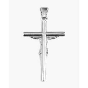 Pendentif crucifix en argent avec motif de croix chrétienne - Product Image 3
