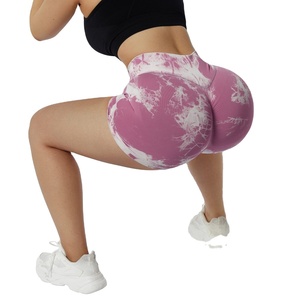 Tie Dye High Waisted Booty Scrunch Yoga Shorts for Women Biker Style Short MADE BY HAIDIIII SPORTS 2027 - Product Image 5