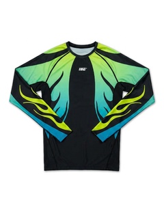 Haut de compression à manches longues pour homme, imprimé par sublimation, pour BJJ MMA, design athlétique, fitness, entraînement, sportswear - Product Image 3