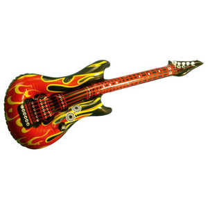 Guitarra de Rock Inflable con Llamas del Infierno, Artículos para Fiestas - Product Image 1
