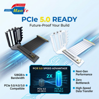 Câble Riser PCIe 5.0 Universel pour Montage Vertical de GPU, Support 4 Slots, Installation Sans Outil, Zéro Perte de Signal, Serveur, PC Gaming, OEM