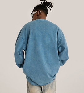 Fabricant 100% Coton Fabricants Logo Personnalisé 350G Coton Col Rond Sweat-shirts Respirants Manches Longues Sweats à Capuche Vierges - Product Image 6