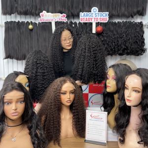 Extensions de cheveux humains du Vietnam, double trame, noires, bouclées à la vapeur, machine à boucler les cheveux à la vapeur - Product Image 3