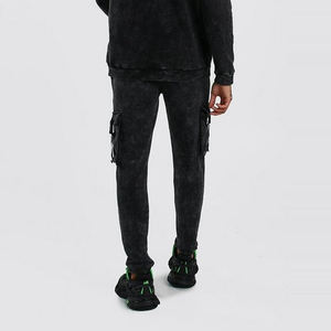 Ensemble pantalon de survêtement et sweat-shirts brodés OEM pour hommes Sport Gym Ensemble deux pièces uni de haute qualité Jogger personnalisé Costumes de survêtement pour hommes - Product Image 4