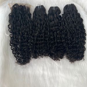 Paquetes de cabello humano crudo vietnamita rizado romántico con cierre de encaje Estilo de onda natural Producto de extensiones alineadas con cutícula virgen - Product Image 6