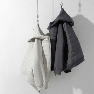 Chaqueta de golf deportiva ligera transpirable de LICRA de poliéster de alta calidad para hombre, chaqueta acolchada con cremallera completa, chaqueta híbrida cálida - Product Image 3