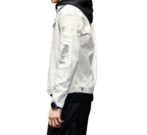 Nouvelle arrivée Veste en jean d'hiver pour hommes Style classique ajusté Tissu confortable Imperméable Respirant Logo frontal Teint uni - Product Image 6