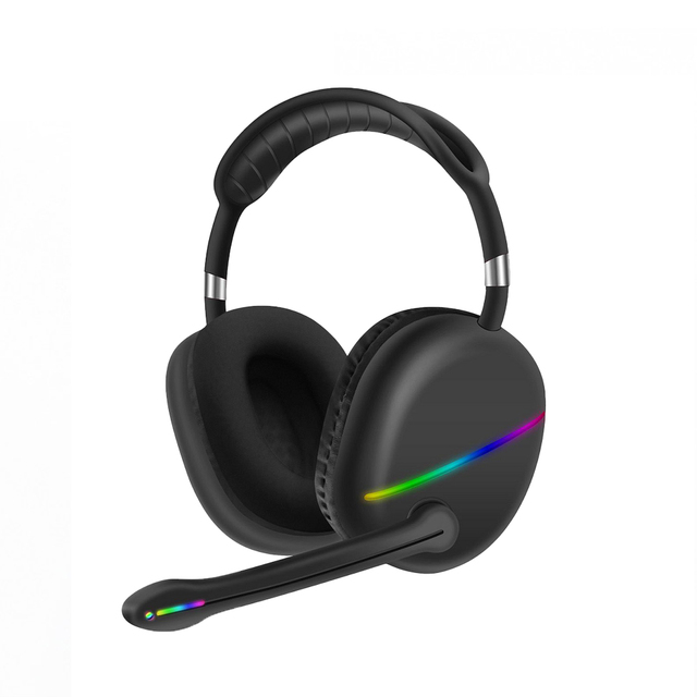 Gaming Headphones with RGB LED Lights, Noise Cancelling Headset with Microphone Gaming Headset bluetooth