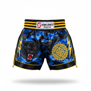 กางเกงขาสั้นมวยไทยขาสั้นสำหรับผู้ชายแห้งเร็วระบายอากาศเหมาะสำหรับการใช้ออกกำลังกายและออกกำลังกาย - Product Image 3