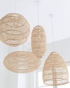 Vietnamese OEM ODM Supplier's Indoor Rustic Boho Bamboo <b>Rattan</b> <b>Pendant</b> Lampshade Natural Sustainable Minimalist Traditional - Product Image 1