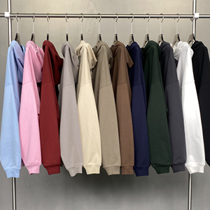 Aduanas Puff Impresión Peso pesado Vintage French Terry Distressed Pink Sun Faded Hombres Sudaderas con capucha Sudaderas DDP Envío - Product Image 6